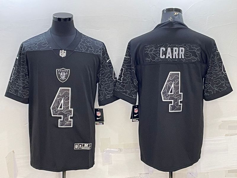 Men Oakland Raiders #4 Carr Black Reflector 2022 Nike Limited NFL Jersey->women nfl jersey->Women Jersey